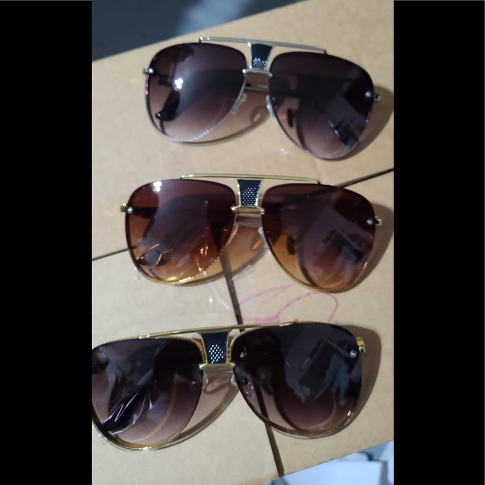Mesh Wire Sunglasses Women men new - Picture 4 of 4